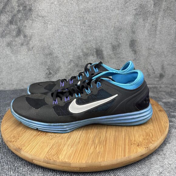 Nike Shoes Womens Size 9 Black Blue Low Top Training Running Sneakers 532224-002 - Picture 3 of 9